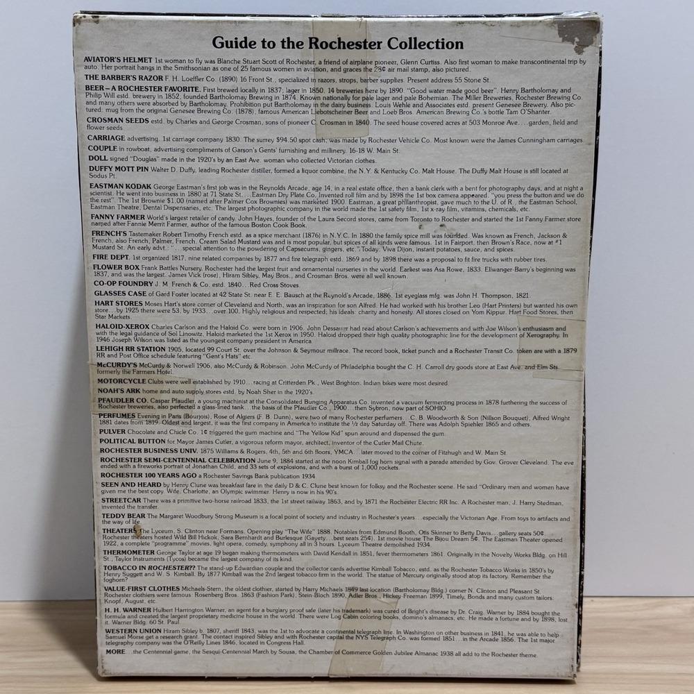 The Rochester Collection Puzzle 1000 Pieces Len Rosenberg Studio Rochester, NY - Picture 11 of 16